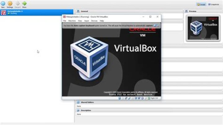 Screenshot of VirtualBox VM