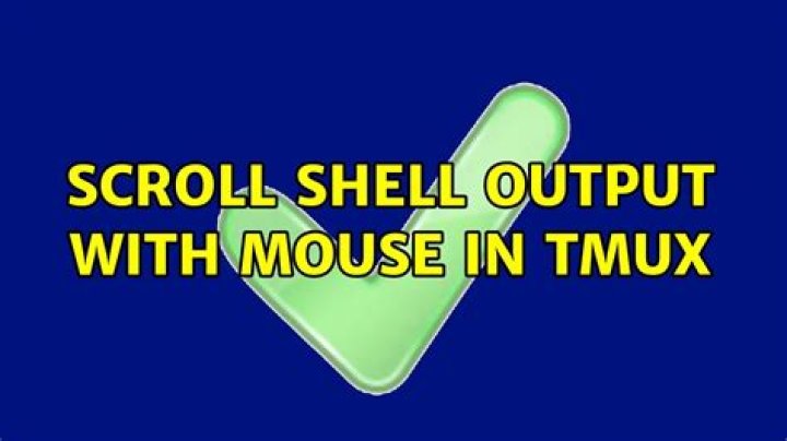 Scroll shell output with mouse in tmux