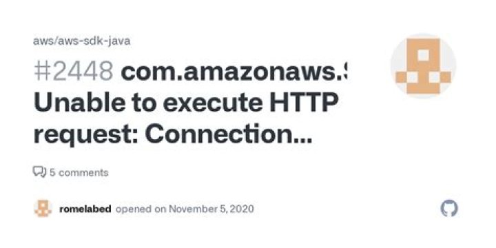 SdkClientException: Unable to execute HTTP request: Connection reset