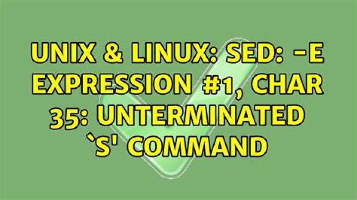 sed error: unterminated 's' command