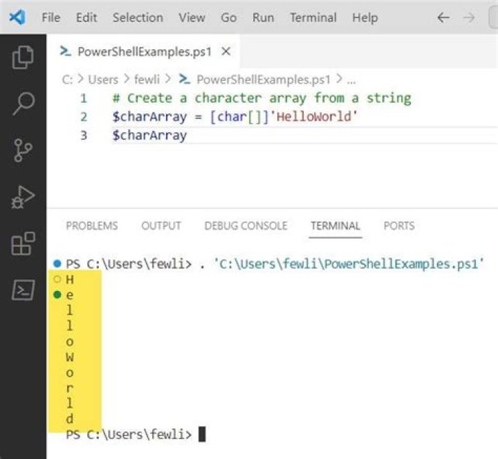 Selecting first x characters in PowerShell with a catch
