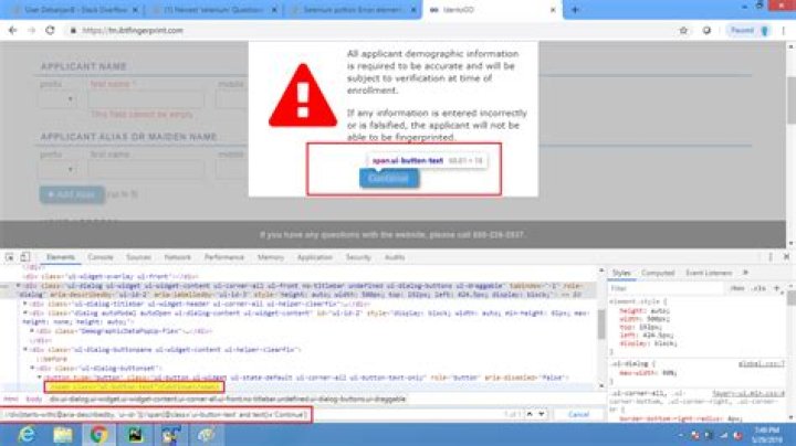 Selenium python Error: element could not be scrolled into view