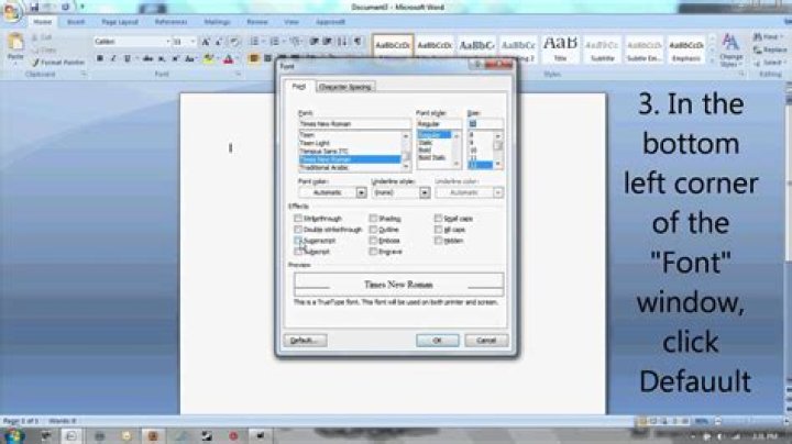 Sent item has changed font to Times New Roman. Default font is Calibri 11
