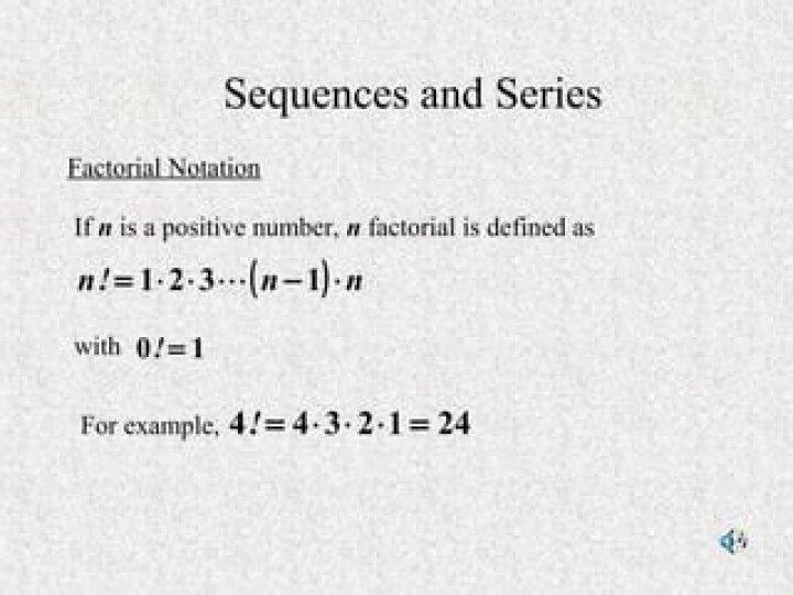 Series with factorial.