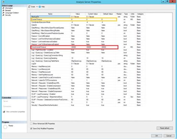 Server: The operation was cancelled because of locking conflicts (Analysis Services)