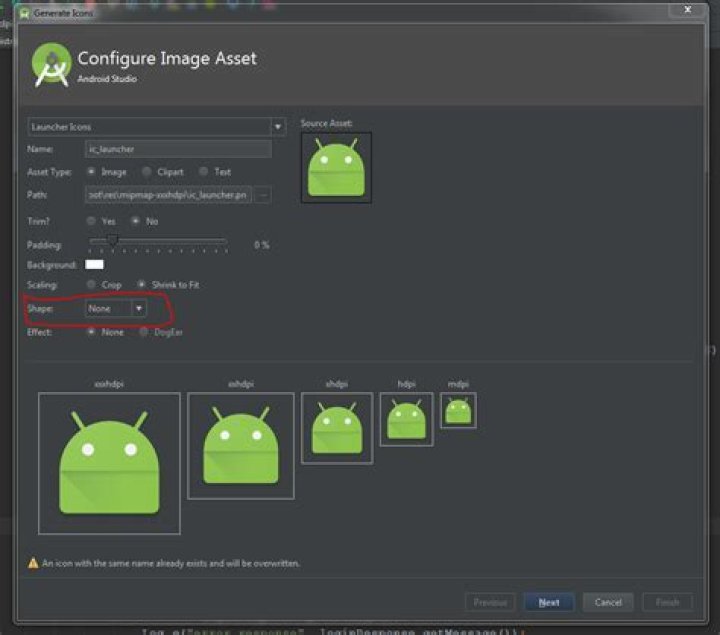 Set icon for Android application