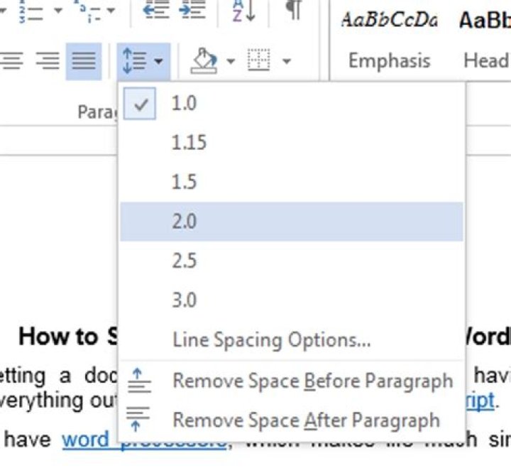 Set line spacing