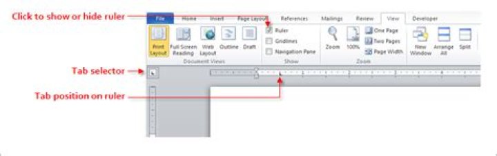 Set tab size in Microsoft Word