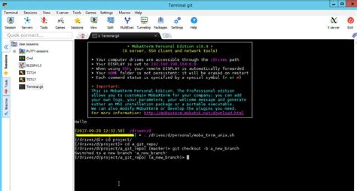 Setting default path when opening a terminal session