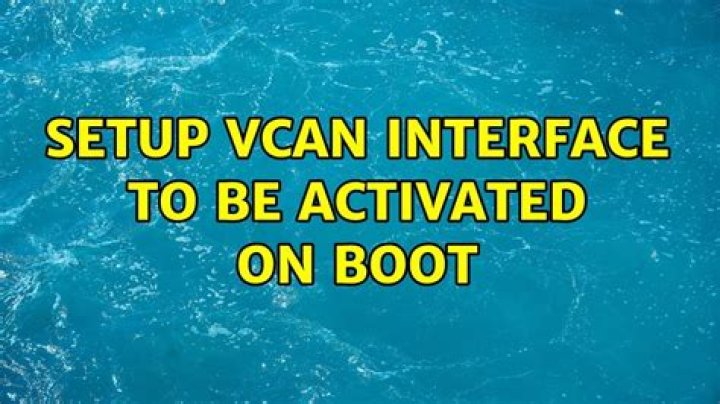 setup vcan interface to be activated on boot