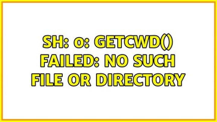 sh: 0: getcwd() failed: No such file or directory on cited drive