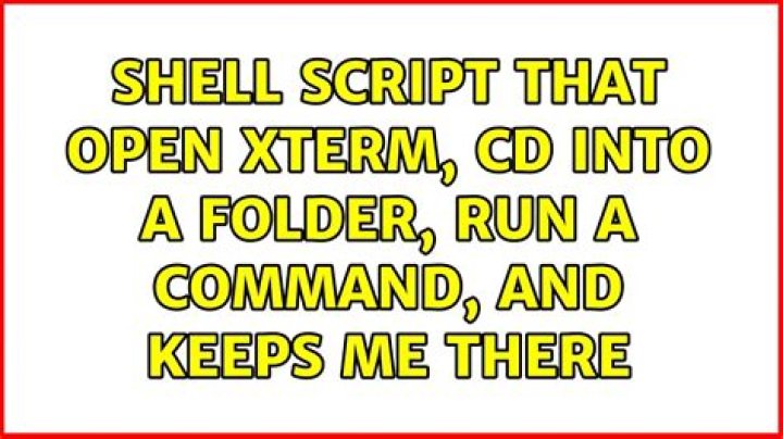 Shell script that open xterm, cd into a folder, run a command, and keeps me there