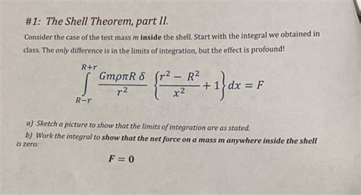 Shell theorem for a general potential