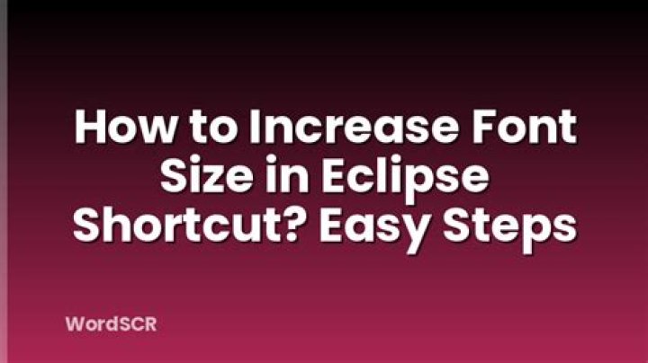 shortcut for font eclipse