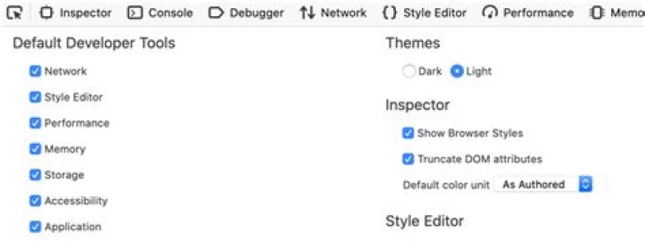 Show Browser Styles option