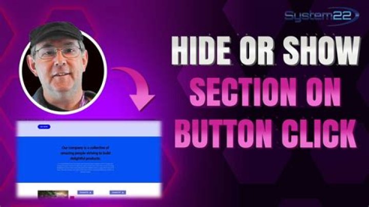 Show hide section in WordPress Elementor on a button/text click