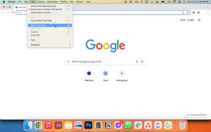 Show tabs in Chrome full screen mode?