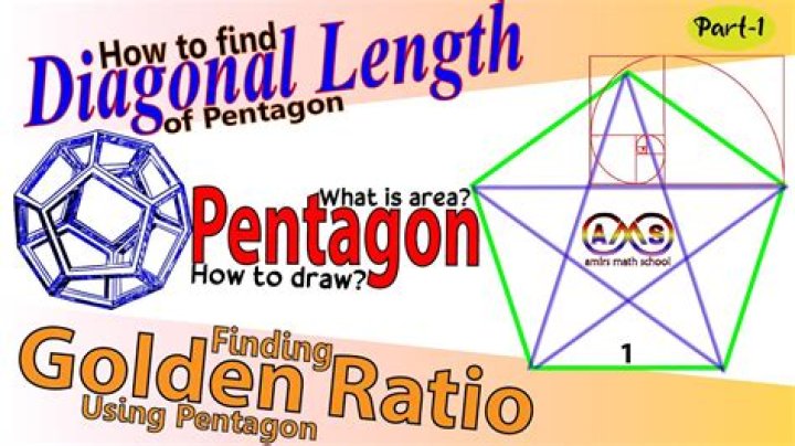 Show that a diagonal in a pentagon is the golden ratio