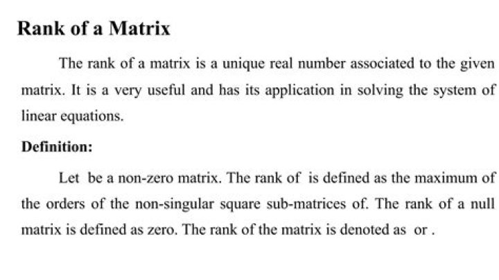Show that rank of a matrix is unique