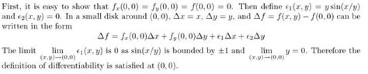 Showing differentiability for a multivariable piecewise function