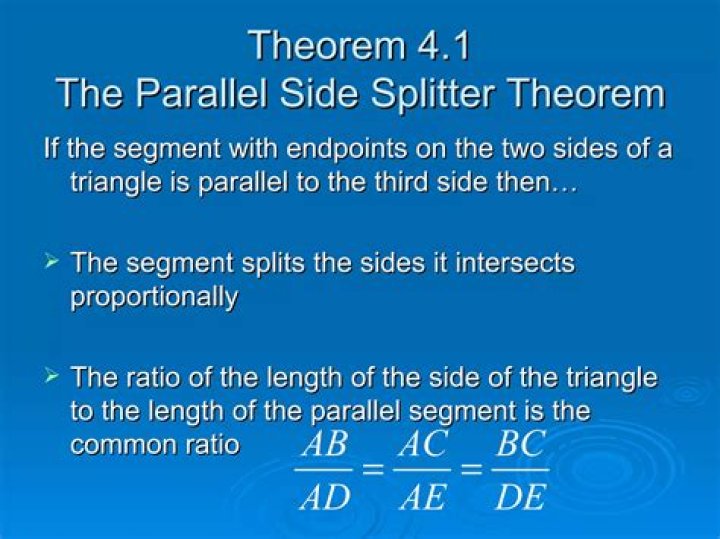 Side-Splitter Theorem, which sides are proportionally
