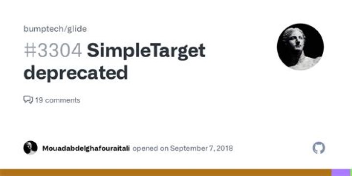 Simpletarget is deprecated glide?
