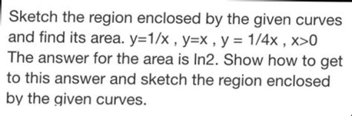 sketch the region enclosed by the given curves and find its area