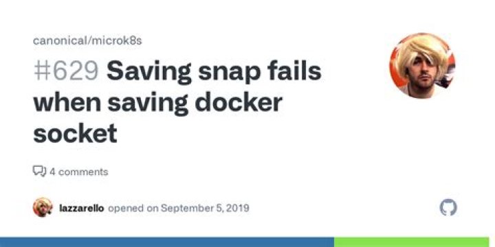 `snap` fails from inside docker container