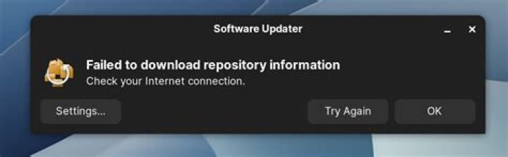 software updater failed to download repository information