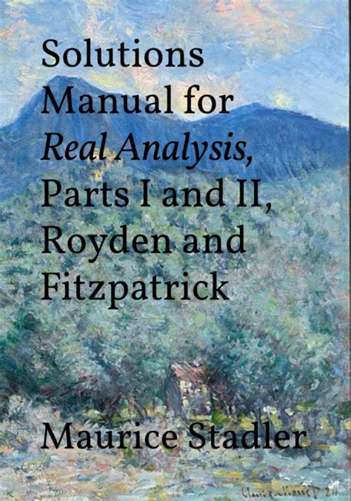 Solution Manual of Real Analysis by Folland, Royden, De Barra