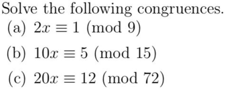 Solve $22x \equiv 5(mod 15)$