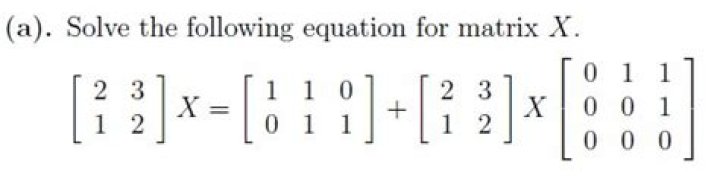 Solve $AX=B+AXC$ for the missing matrix $X$