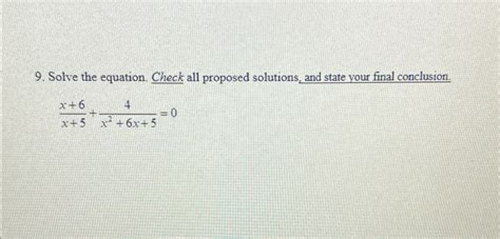 Solve the following equation. Check all proposed solutions.