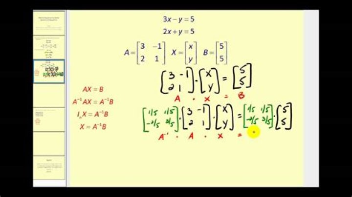 Solving a matrix/vector equation