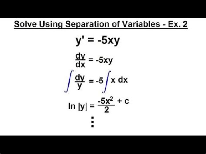 Solving differential equation by separation of variables