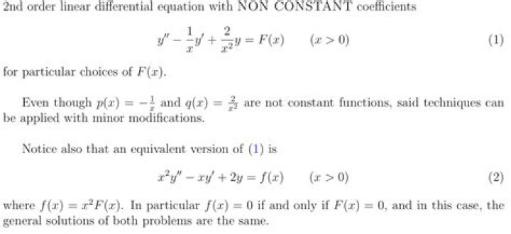Solving differential equation $x^2y''-xy'+y=0, x>0$ with non-constant coefficients using characteristic equation?