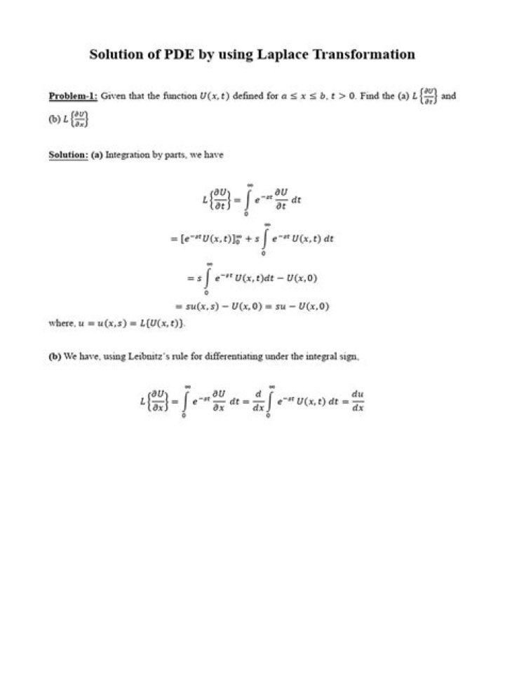 Solving PDE with Laplace transform