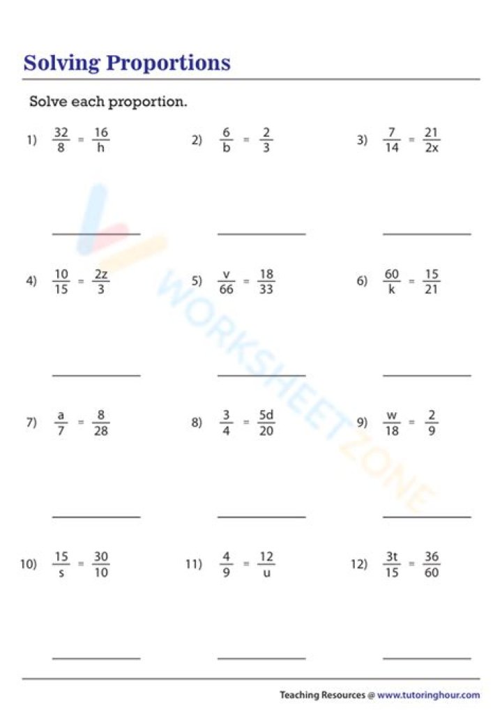 Solving proportion problems involving three quantities