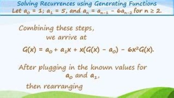 Solving recursive sequence using generating functions