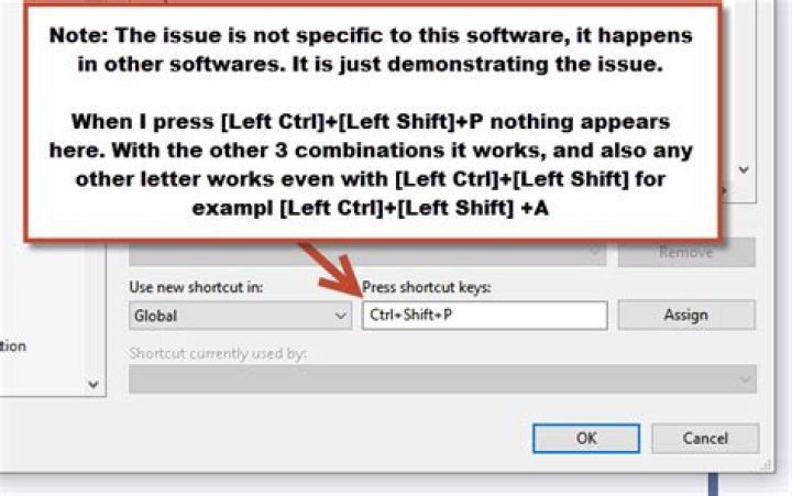 Something swallows [Left Ctrl] + [Left Shift] + P combination in my Windows 10