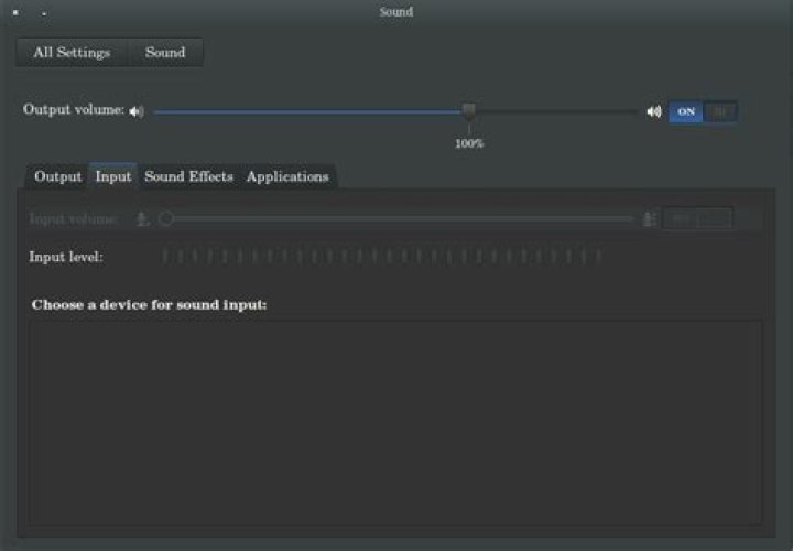 Sound Input device (microphone) not working