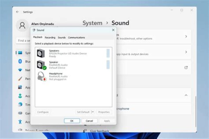 Sound options - hardware