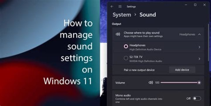 Sound setting