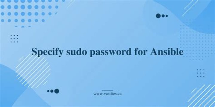 Specify sudo password for Ansible