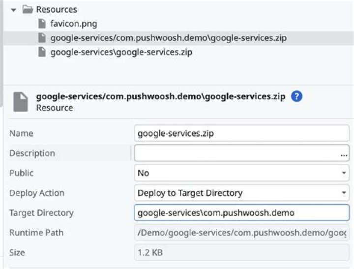 Specify the target directory in a package
