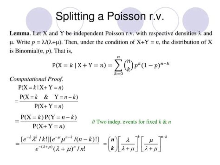 Splitting Poisson process formal proof