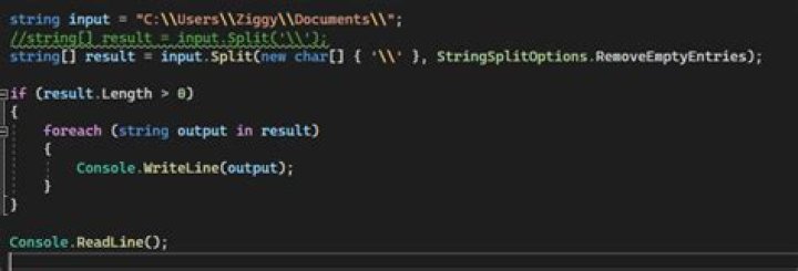 Splitting String with delimiter