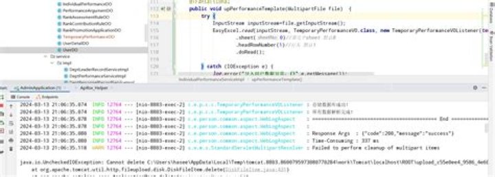 Spring is unable to perform cleanup of multipart items