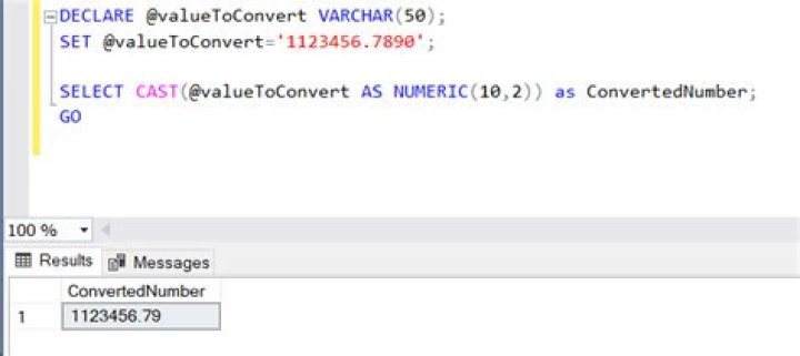 SQL Server : error converting data type varchar to numeric