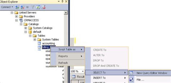 SQL Server Linked Server Example Query